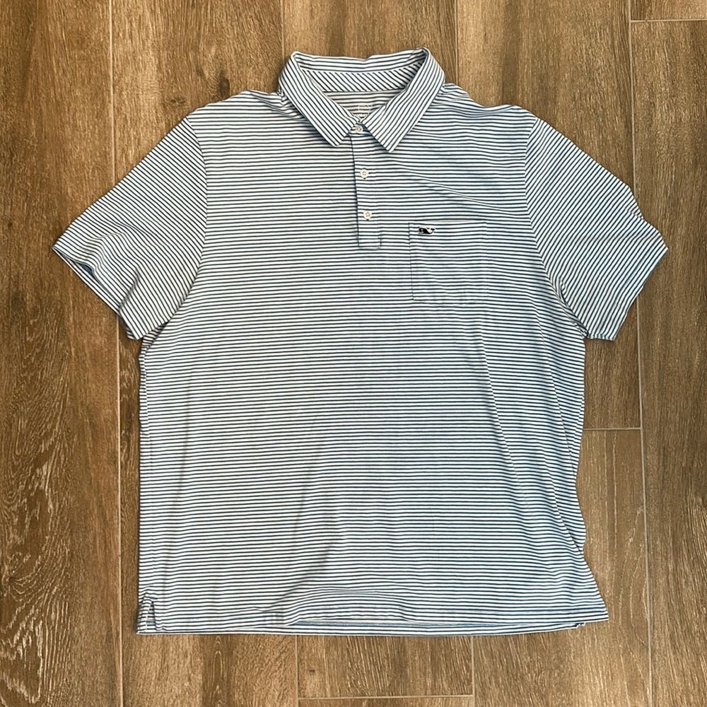 Men’s Vineyard Vines Edgartown Striped Polo, size XL